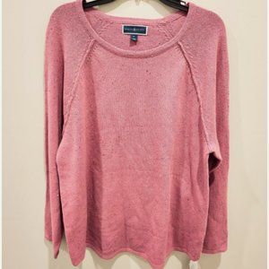 Karen Scott Womens Pull Over Tunic Sweater Blush Pink Size XL